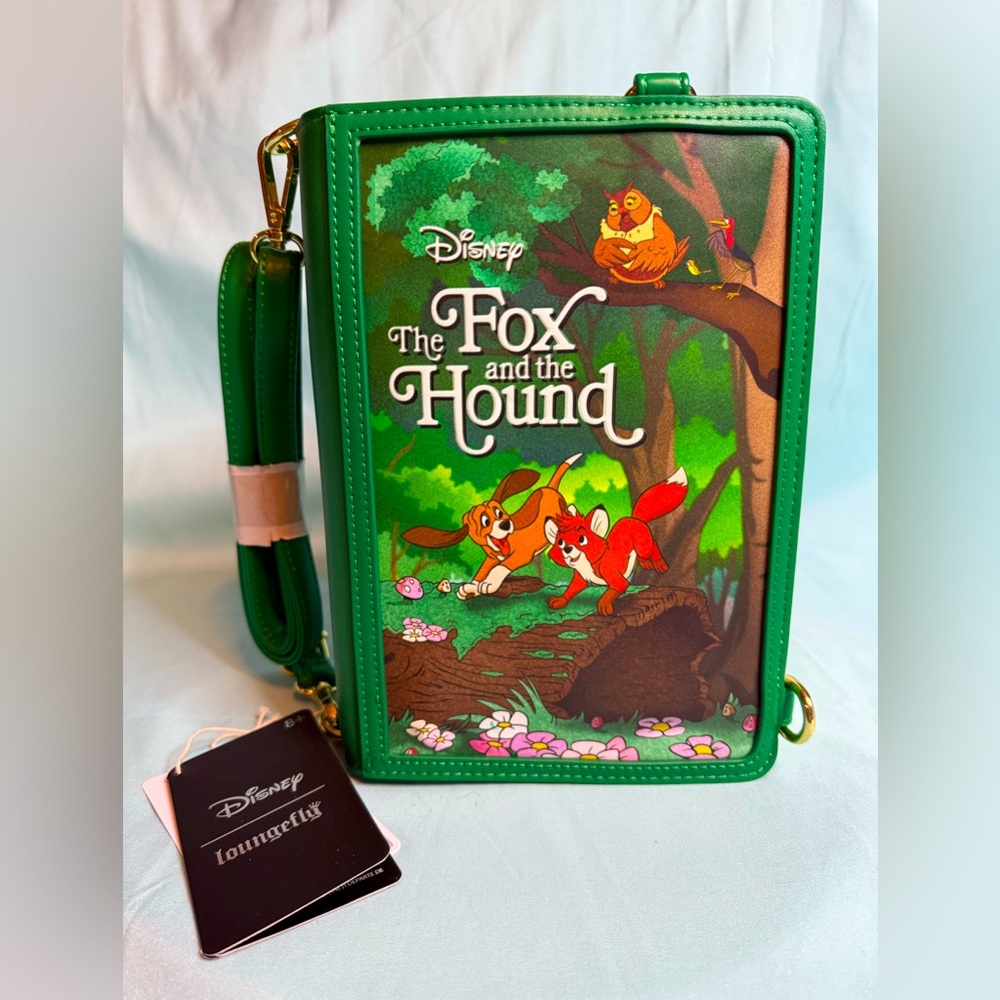 Loungefly x Disney The Fox & the Hound Book Style Convertible Crossbody/Backpack